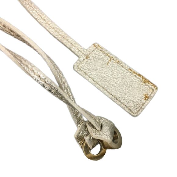 Jimmy Choo (Authentic) Tulita Champagne Gold Leather Buckle Satchel Handbag VGUC - Picture 10 of 12